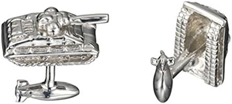 Robin Rotenier Sterling Silver Tank with Missile Cufflinks