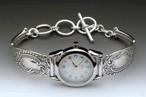 Silver Spoon Sterling Silver Ladies MOP Round Watch Unique Lady Grace