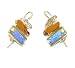 925 Sterling silver earrings set with opal stone