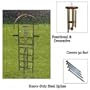 Metal Trellis with Copper Sprinkler and Wind Chime