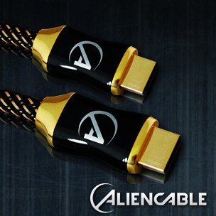 Aliencable 10m Cable HDMI Haut de gamme 1.4 High Speed with Ethernet - Connecteurs plaqués or 24 carats- Compatible 3D Full HD - 15,2 Gpbs