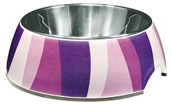 Dogit Style 2-in-1 Dog Bowl, Purple Zebra, X-Small