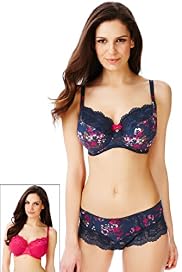 2 Pack Per Una Floral Lace Non-Padded DD-GG Bras
