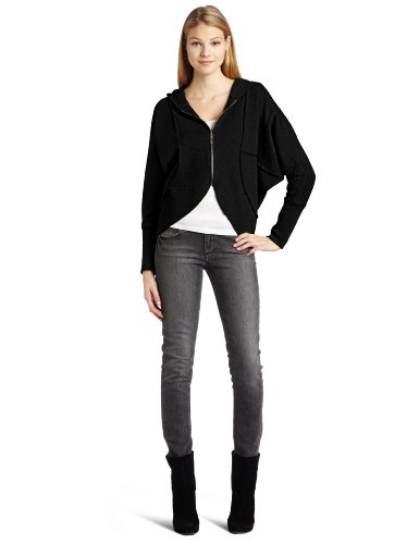 Kensie Women's Bonded Jersey Jacket, Black, X-Large