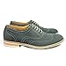 Ferro Aldo Blue/Green Men's Dress Shoes Perforation Details Wing Tip 139001
