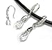 2 pcs .925 Sterling Silver Earwire Hook Cz Pinch Bail Clasp/Findings/Bright