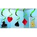 Casino Party 24in Hanging Swirl Decorations 5ct