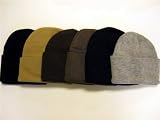 6-Pack! Knit Beanies / Great Deal! / Black, Khaki, Brown, Olive, Navy, and Gray