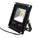 GLW 10W LED 投光器 ホワイト (6000K) 12V 電球色 省エネ　広角　防水仕様 IP65 投光機 屋外用/ 家庭用/ 作業灯