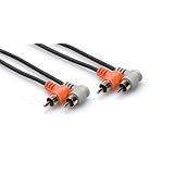 BRAND NEW HOSA CRA-201RR 3 FOOT DUAL RCA RIGHT ANGLE CABLE