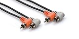 BRAND NEW HOSA CRA-202RR 6 FOOT DUAL RCA RIGHT ANGLE CABLE