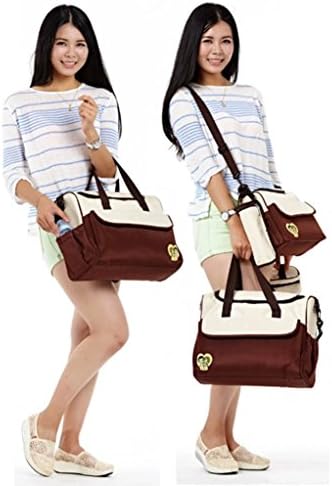 Skinly 5Pcs Baby Diaper Bag Versatile Ways to Use Coffee