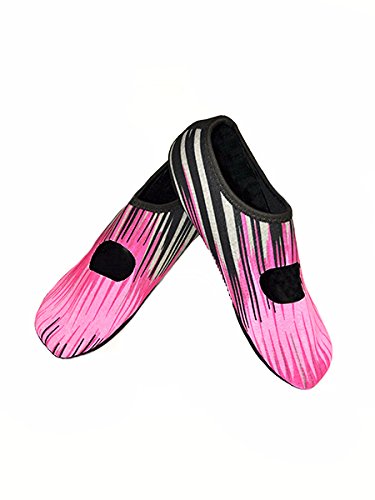 Nufoot Mary Janes Indoor Womens Shoes Slipper, Pink Aurora, Large