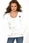 Oakland Raiders Women's Raw Edge V Hoodie w/Graphic - by Alyssa Milano