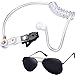 Gejoy 2 Pieces Playing Cosplay Toy Includes Earpiece Earplugs Acoustic Tube Headset and Sunglasses