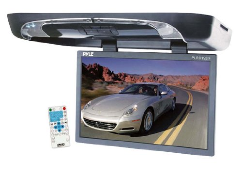 PYLE PLRD195IF 19'' Flip Down w Built In DVD SD USB Player w Wireless FM Modulator & IR Transmitter