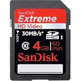 SanDisk 4GB Extreme SDSDRX3-4096A21 Secure Digital High Capacity (SDHC) Card. SDSDX-004G EXTREME HD VIDEO SDHC UHS C10 FL-CRD. 4 GB