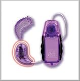 Purple Teardrop Multi-Speed Vibrating Massager With Jelly Soft Tear Drop Sleeve