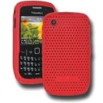 Amzer® Mesh Silicone Skin Jelly Case for BlackBerry Curve 8520 / 3G 9300 - Red