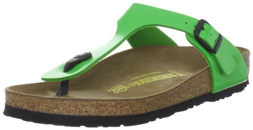 Birkenstock Women's Gizeh Thong Sandal,Classic Green Patent,39 M EU