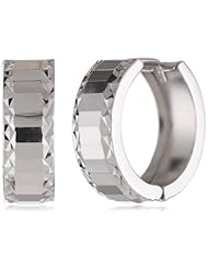 14k Gold D-Cut Huggie Hoop Earrings