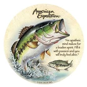 Bass Stone Coasters (4) by American Expedition
