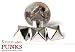 from studsandpunks.co.uk LARGE Metal Silver Pyramid Punk / Fashion Studs Bag of 50 with Free UK Post