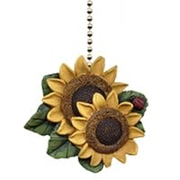 Sunflower and Ladybug Ceiling Fan Pull Home Decor Flowers