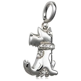 Buy Sterling Silver Diamond Dog Charm by Amazon.com Collection