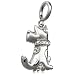 Sterling Silver Diamond Dog Charm