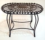 Black Metal Garden Table Chairs And Bench Furniture Set