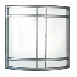 American Fluorescent Radio City Outdoor Sconce, Square Edge Deco Style Satin Nickel, 18W #RDW118SNEC