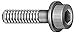 M4-0.70 x 16mm, Cylindrical Flanged, Socket Head Cap Screw, Class 12.9, Steel, Black Oxide Finish, 5