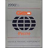1990 1 2 Geo Prizm Original Repair Shop Manual Supplement by Geo