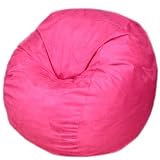 2-feet Hot Pink Cozy Sac Bean Bag Chair Love Seat