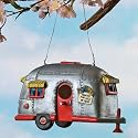 Camper Birdhouse Trailer Bird House Airstream style Rv Home Decor Yard Garden Porch Patio Birdfeeder
