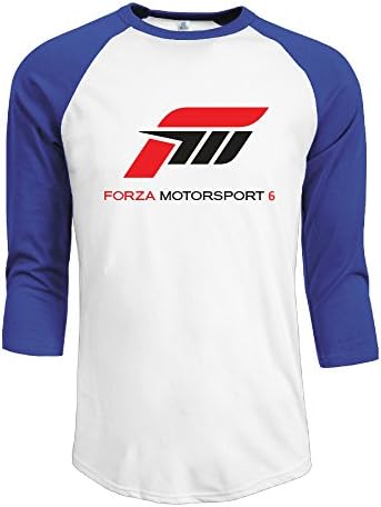 PUNG Men's Forza Motorsport Logo 3/4 Sleeves Baseball T-shirt RoyalBlue XXL