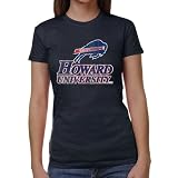 NCAA Howard Bison Ladies Distressed Primary Junior's Tri-Blend T-Shirt - Navy Blue