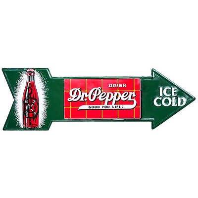 Dr. Pepper Arrow Tin Sign
