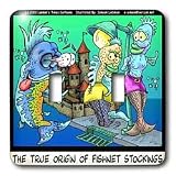 Londons Times Fish Fishing Deep Beneath Cartoons - Origin Of Fishnet Stockings - Light Switch Covers - double toggle switch