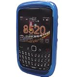 PREMIUM BLUE WAVE SOFT CRYSTAL SKIN GEL COVER CASE FOR BLACKBERRY CURVE 8520 8530 TIGHT FIT