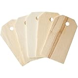Blank Wooden Gift Tags Labels 2-1/4" x 1-1/4" for Present Party Bags, Wine Bottles, Arts & Crafts, Home Decoration (50 Tags) by Super Z Outlet&reg;