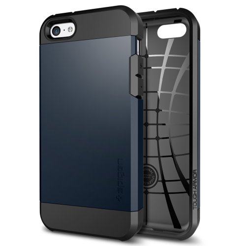 Spigen SGP10543 iPhone 5C Tough Armor Case Series Metal Slate - Carrying Case - Retail Packaging - Metal Slate