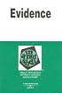 Evidence in a Nutshell, 5th ed. (Nutshell Series)