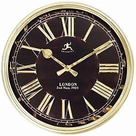 Infinity Instruments London Black & Gold Resin Wall Clock