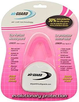 AirGuard Mouthguards for Hockey, Rugby, Football, Lacrosse, Basketball, Martial Arts and Soccer (Pink, Junior)