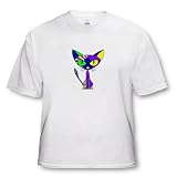 Janna Salak Designs Cats - Cattitude 6 Cute Colorful Cat Purple Yellow Blue Green - T-Shirts