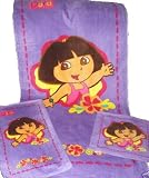 Official Dora the Explorer 3 Piece Towel Set (75 x 140 cm)