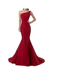 Mermaid Polyester One Shoulder Spring Summer Fall Evening Dress/Prom Dress  with a Brush/Sweep Train 
