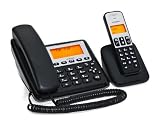emporia Komfort-Telefon mit DECT Schnurlostelefon und volldigitalem Anrufbeantworter schwarz